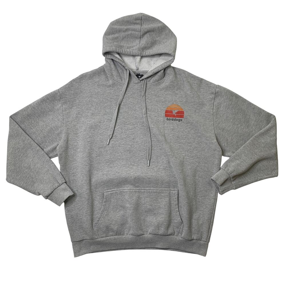 Birddogs Hoodie Mens XL Extra Large Retro Sunset Graphic Pullover Sweatshirt
